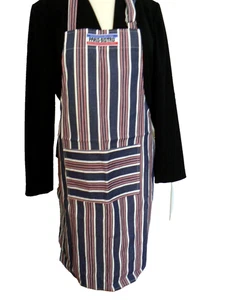 NEU OHNE ETIKETT MEHRFARBIG GESTREIFT "PARIS-BISTRPO" KÜCHENSCHÜRZE GROSSES PAKET BAUMWOLLE - Bild 1 von 6