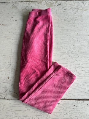 Girl's JANIE & JACK Size 7 Pink Ribbed Velour Leggings - Image 1 of 2