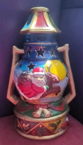 Christmas Ceramic Lantern Tea Light Holder Decoration Santa - Picture 1 of 6