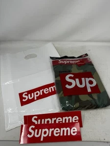 Supreme Hanes Bones Thermal Pants Woodland Camo Size S Brand New In Package - Picture 1 of 4