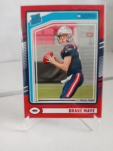 2024 Panini Donruss Red Press Proof Rated Rookie Drake Maye - Picture 1 of 2