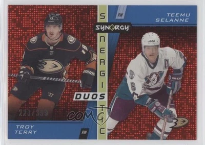 2021 Synergy Synergistic Duos Stars Legends Red /399 Troy Terry Teemu Selanne - Image 1 of 3