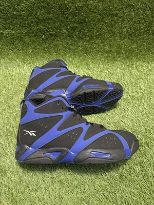 Auténtico Raro Reebok Kamikaze 1 Mid Shawn Kemp Estampado Azul Hombres Talla 11.5 Limpio Foto 1 de 4