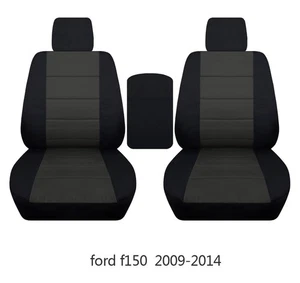 Fundas de asiento de camioneta para Ford F150 09-14 asientos de cubo con consola negro carbón - Imagen 1 de 1