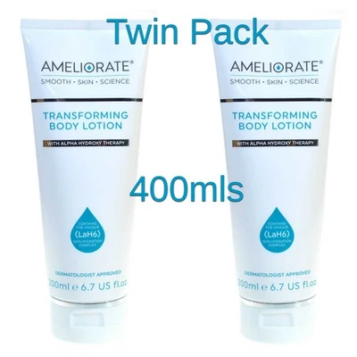 Ameliorate Transforming Body Lotion 400mls ( 2 x 200mls ) Fragrance Free LaH6