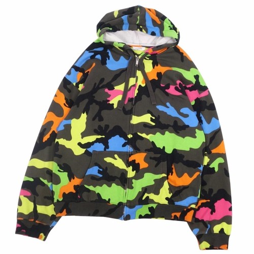 Felpa Valentino con cappuccio zip mimetica cotone top uomo XL usata MOLO 0