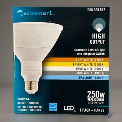 Bombilla LED puntual CEC PAR38 regulable PAR38 250 vatios temperatura de color seleccionable Foto 1 de 4