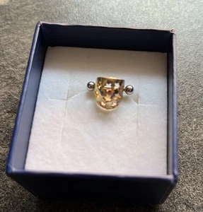 Ohr Schmuck Piercing Stecker Bogen in Bicolor - Bild 1 von 3