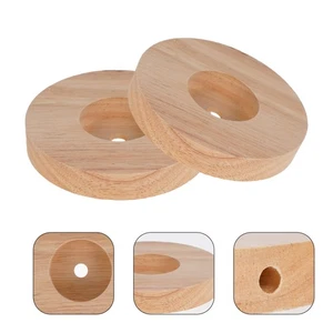 2 Pcs Wooden Lamp Holder Counterweight for Base Round Table Heavy - Picture 1 of 12