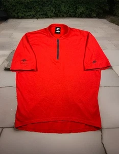 Vintage Nike Echelon Cycling 1/4 Zip Jersey Mens XL Red/Black 90s 3-Pocket EUC - Picture 1 of 7