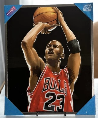 Michael Jordan Bulls #23 Vibrant Visions Framed Art Print NBA GOAT Decor - Image 1 of 2
