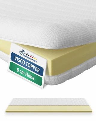 Visco Topper Viscoschaum 90x200 100x200 140x200 160x200 180x200 200x200 200x220 - Bild 1 von 4