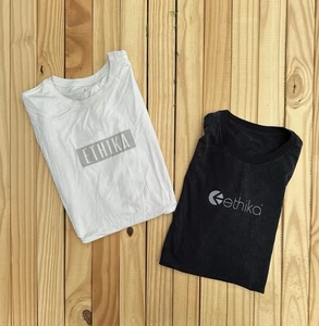 Men’s 2- Ethika Classic Fit Soft Shirts Cream/black Cotton/Modal Size Large - Picture 1 of 14