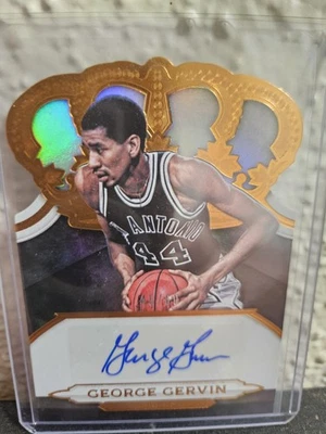 2018-19 Panini Crown Royale Crown Auto #/60 Spurs - George Gervin -- ¡Gran Auto! Foto 1 de 4