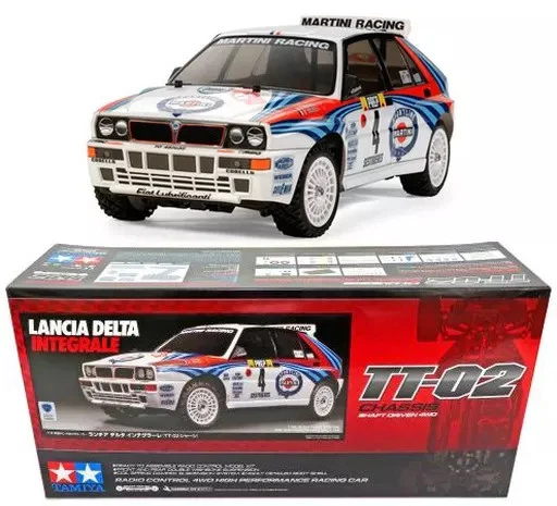 Tamiya 1/10 RC Lancia Delta Integrale TT-02 Chassis Car Kit 58570 Martini Racing - Image 1 of 1