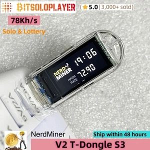 Nerd Miner V2 T-Dongle S3 BTC Solo Miner 73Kh/s Crypo Lotto Bitcoin Mining - Picture 1 of 7