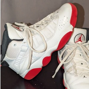 Nike Shoes Youth 1.5Y Air Jordan 6 Rings White Red Black 323432-601 Sneakers - Picture 1 of 9