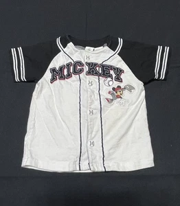 Mickey Mouse Kleinkind Baseball Trikot 2T Knopfleiste Disney Baby Oberteil - Bild 1 von 6
