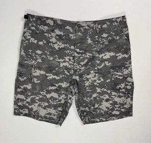Rothco BDU Cargo Shorts Men's 35-39 Gray Digital Camo Adjustable Waist Army Work - Picture 1 of 10