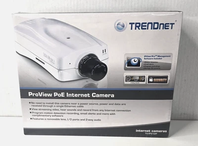 TRENDnet ProView PoE Internet Camera TV-IP512P CE and FCC Certified New in Box - Image 1 of 4