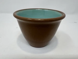 Vintage Ceramic Chateau Buffet Brown Turquoise Custard Cup Ramekin - Picture 1 of 5
