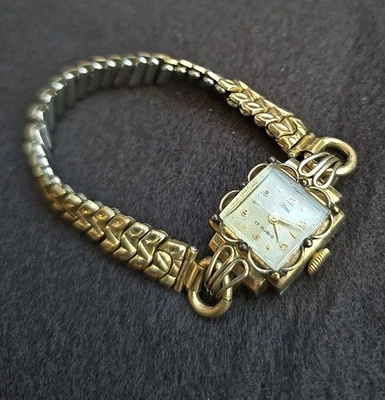 Damenuhr 17 Rubis Walzgolddouble Flexibles Armband Americane - Bild 1 von 4