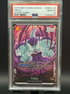 PSA 10 Frieza FB05-120 SCR Alternative Art Holo Dragon Ball Fusion World English - Picture 1 of 3