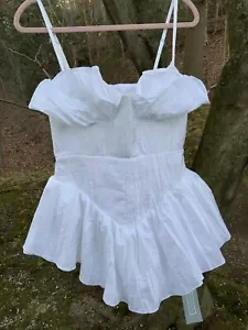 The Dolls House Dolce Playsuit In White Crinkle Size Large NWT - Picture 1 of 14