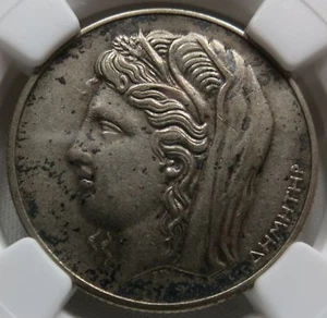GREECE Republic 10 Drachmai 1930 NGC AU 55 About UNC Demeter Silver Wheat - Picture 1 of 3