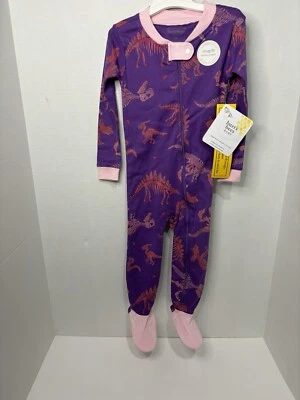 Pijama bebé Burt's Bees cremallera frontal patas durmiente patrón dinosaurio 18 meses Foto 1 de 4