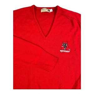Vintage Logo Crimson Tide Sweater Large Red College Football VNeck Pullover Flaw - Bild 1 von 14