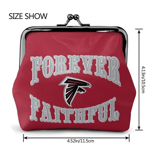 Atlanta Falcons Leather Coin Purse Change Purse "forever Faithful" Ladies Wallet Cover