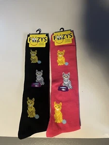 NUEVO CON ETIQUETAS Foozys Mujer 9-11 Calcetines Rodilla Rosa Caliente Gatito Mascotas Animales Dos Pares - Imagen 1 de 1