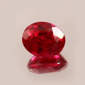 Wonderfull Natural Flawless Red Mozambique Ruby Loose Oval Gemstone Cut 13x11 MM - Picture 1 of 4