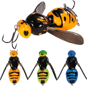 Señuelos Topwater estilo avispa de 3 piezas para bajo, Walleye y lucio, 2,6 pulgadas, 15 G - Imagen 1 de 6