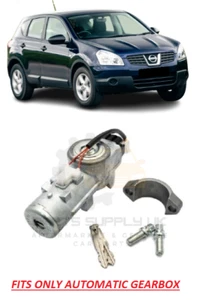 NEW FOR NISSAN QASHQAI 2007-2010 IGNITION LOCK SWITCH WITH 2 KEYS AUTOMATIC - Picture 1 of 3