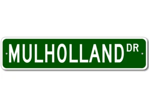 Custom Mulholland Drive Personalized Street Sign Last Name Plaque Aluminum Metal - Picture 1 of 1