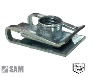 10 Stück Blechmuttern Schnappmuttern clip nuts Edelstahl A2 M6 Klemmmuttern - Bild 1 von 2
