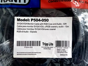TRIPP LITE P504-050 50ft SVGA VGA Monitor Cable - Picture 1 of 8