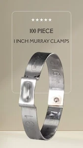 100 Piece - 1 Inch Murray Keystone Clamps | Irrigation Sprinkler 1" Poly Pinch - Picture 1 of 7