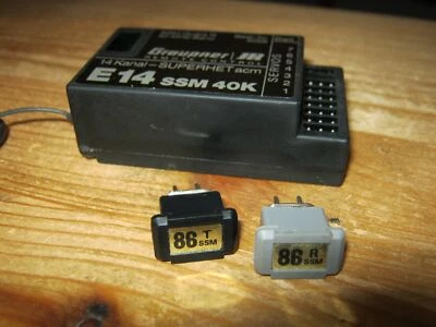 Set : Empfänger Graupner E 14 SSM (40 Mhz) 14 Kanal + Quarzpaar - Bild 1 von 2