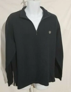 men's large midnight blue 1/2 zip Chaps sweater - Picture 1 of 5