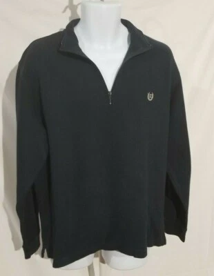 men's large midnight blue 1/2 zip Chaps sweater - Image 1 of 4