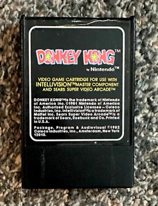 Cartucho de Videojuego Donkey Kong Intellivision Solo por Coleco Vintage Retro Divertido - Imagen 1 de 2