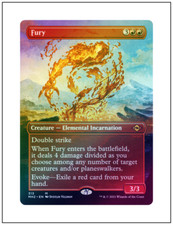 1x Foil Fury, Borderless , Modern Horizons 2, Magic MTG NM