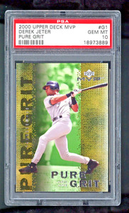 2000 Upper Deck MVP True Grit DEREK JETER #G1 PSA 10