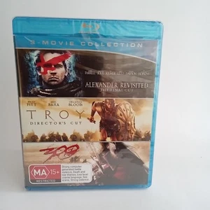 3-MOVIE COLLECTION: ALEXANDER REVISITED / TROY / 300 ( BLU RAY) ( RB) ( B-N & S) - Picture 1 of 2