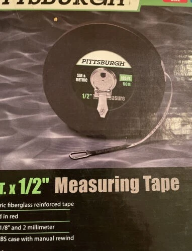 165' closed reel long Measuring tape Reel Roll Up (USA SELLER) SALE THIS MONTH - Image 1 of 1