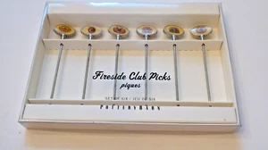 Pottery Barn Fireside Club Picks Appetizer Cocktail Party Snack Six of Set - Picture 1 of 4