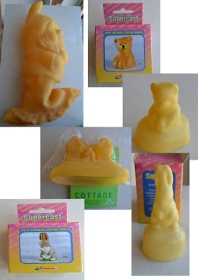 Lotto stampi in gomma per polvere di ceramica a freddo - gesso - cera - saponi - Immagine 1 di 4